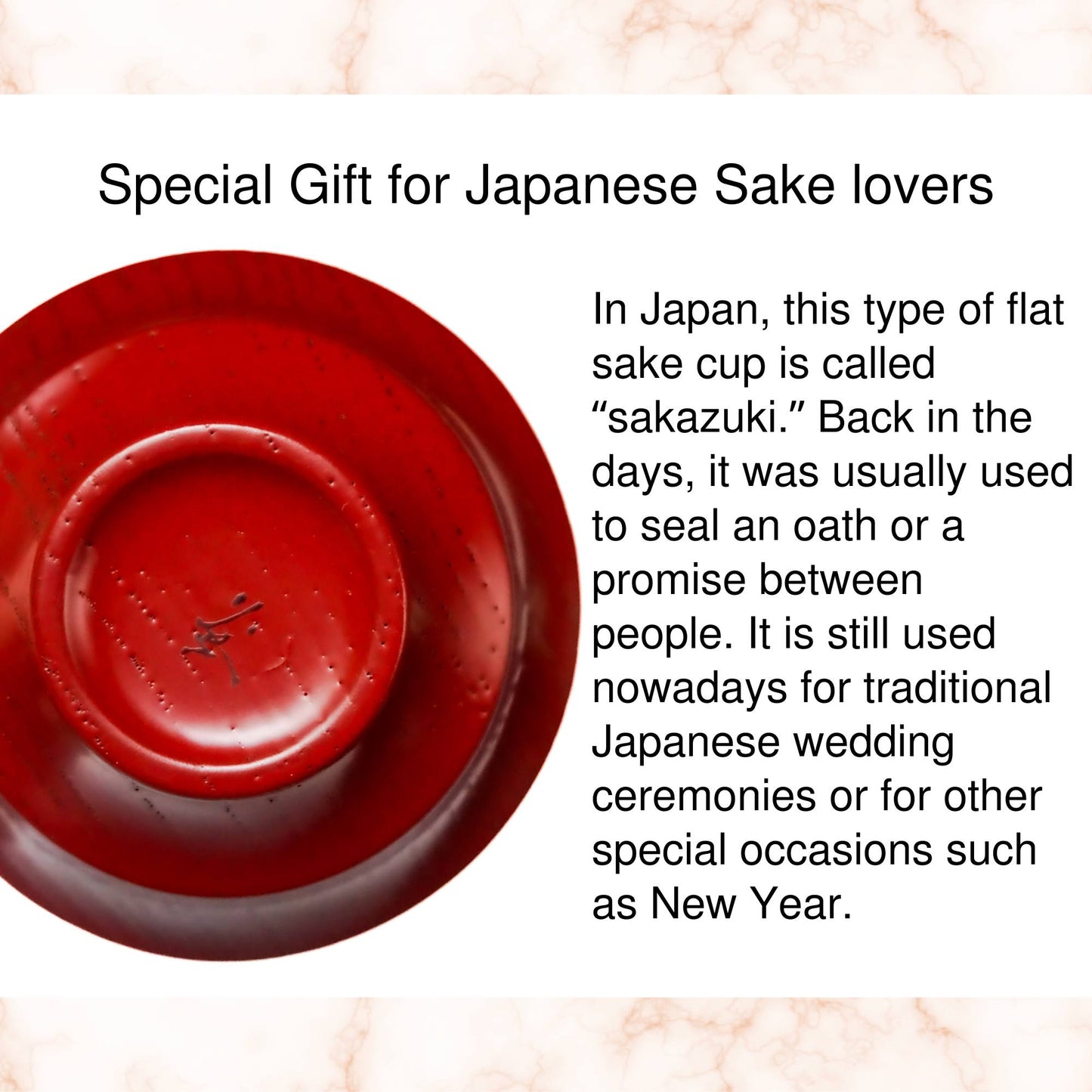 5 Sets of Traditional Lacquered Sake Cup Decorated with an Auspicious Omen - Made by Master Yagi