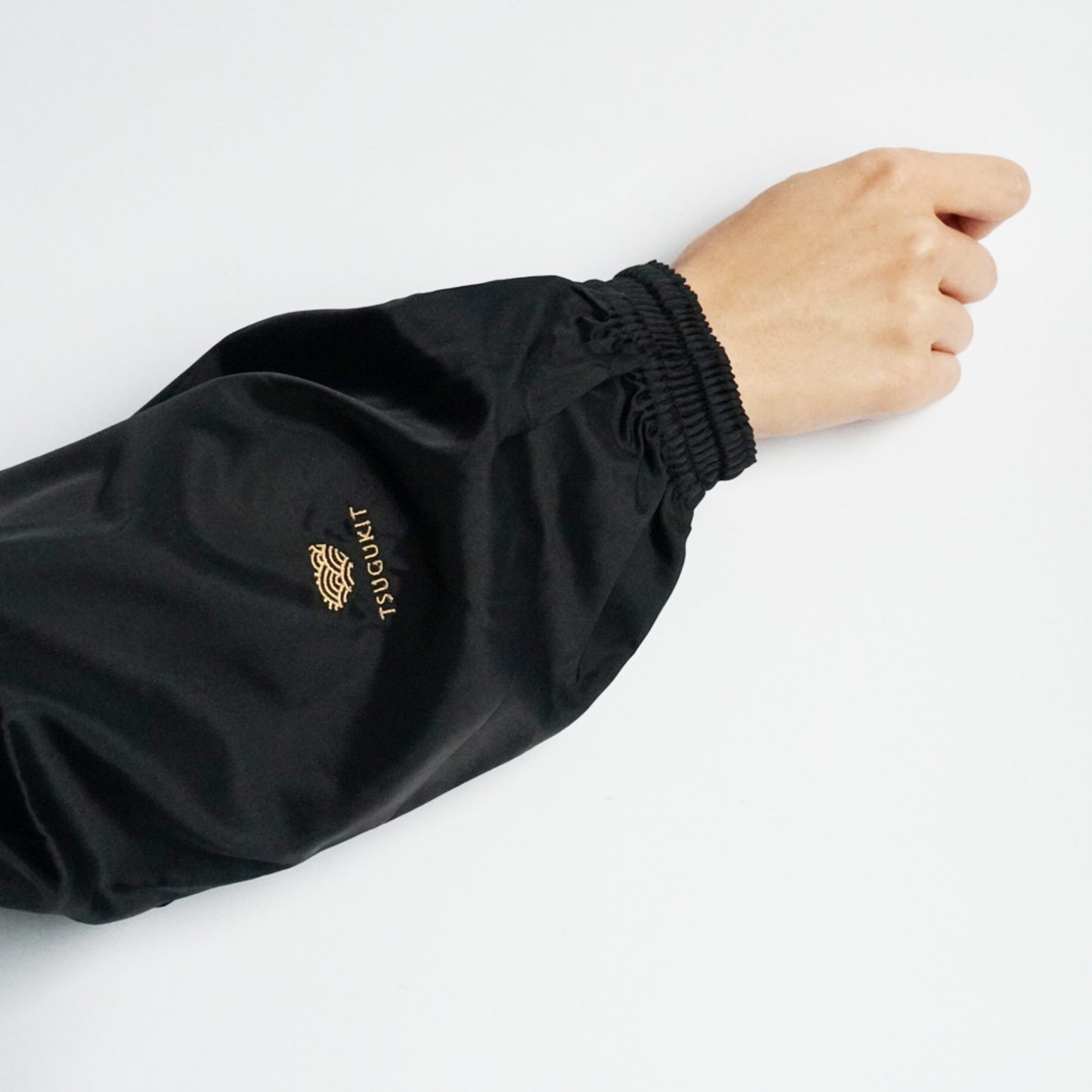 Arm Cover for Kintsugi Repair and DIY【Long Size】Water Repellent Black Nylon Polyester Cotton
