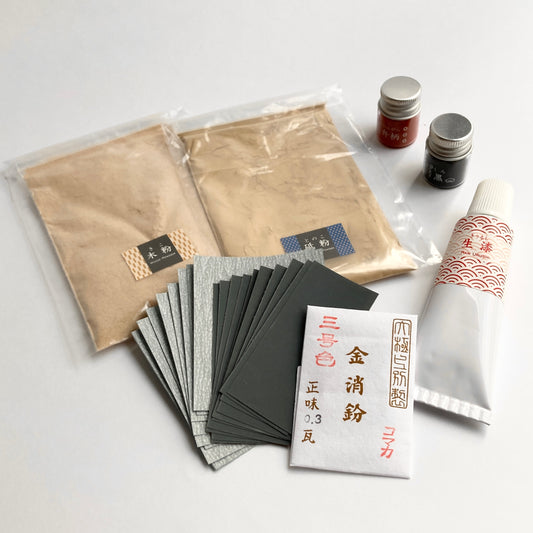Kintsugi Refill Package with 0.3g Gold Powder & Urushi - Traditional Kintsugi Shop TSUGU TSUGU
