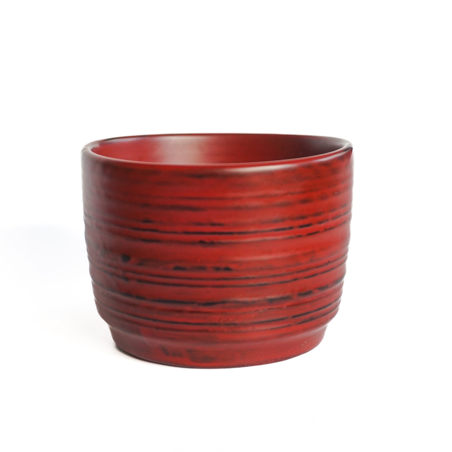 Textured Lacquered Cup for Soba - Handcrafted in Japan by Lacquer Master Yagi