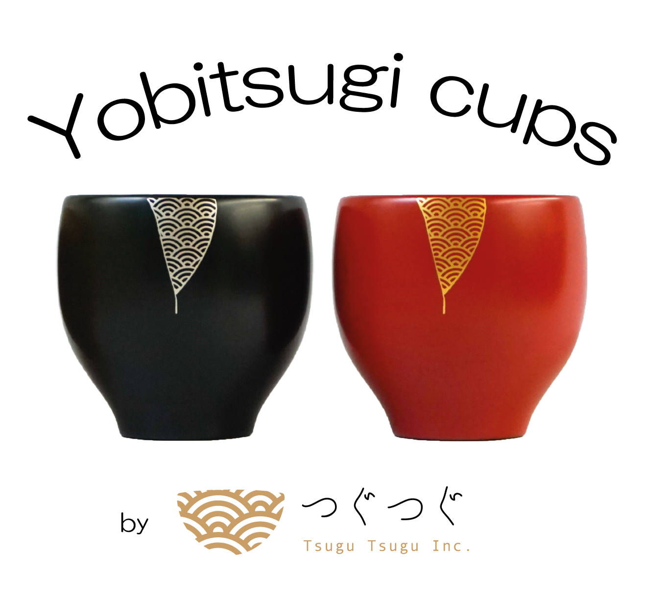 Yobitsugi Cup Duo Set - Lacquered Cups Handcrafted in Japan